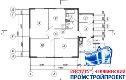 Одноэтажное жилое здание 9х9м