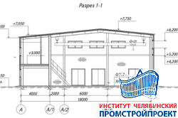Гараж с мастерскими и площадка с навесами 18х36м